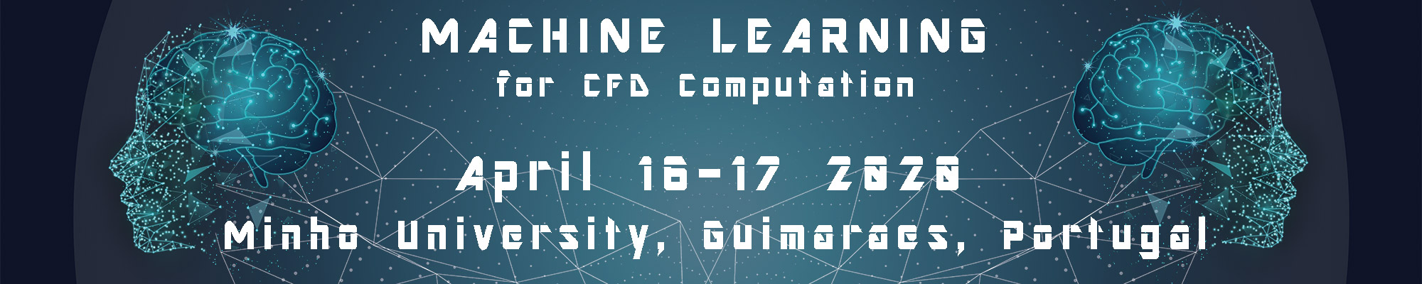 Machine Learning 2020 Header for conference, in april 16-17, in Minho, Portugal